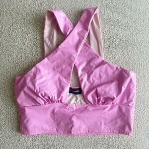 PrettyLittleThing Faux Leather Crop Top